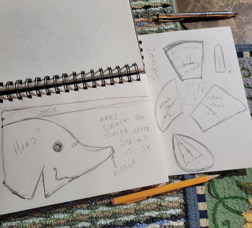 ... -3 (First and final draft of pattern in my sketchbook) ... -3 (First and final draft of pattern in my sketchbook)