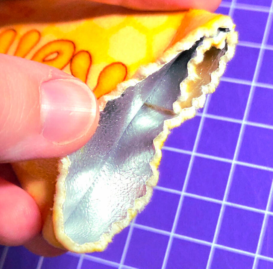 Details of said Silver Foil Leather