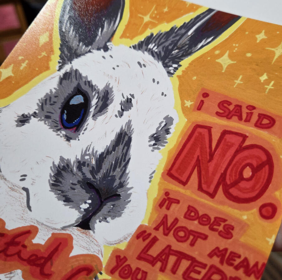 a clip of a photo of the angry bunny prints